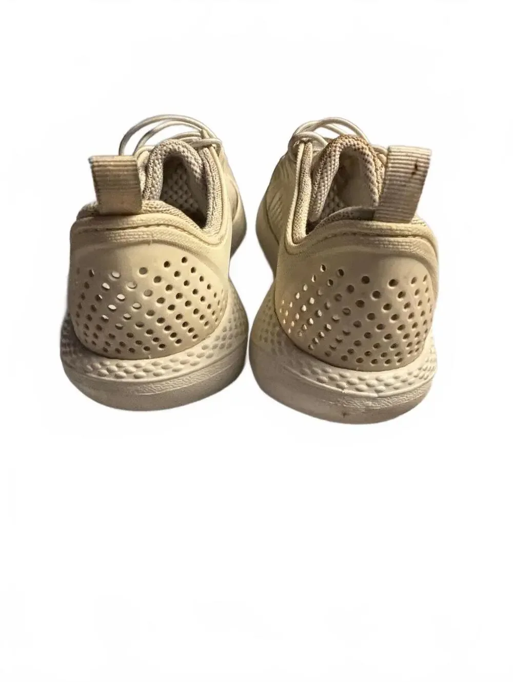 Crocs junior 5 Beige Perforated Lightweight Sneakers